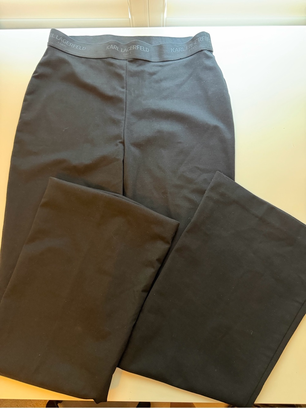 Karl Lagerfeld Black Women's Leggings Stretch Flare Pants